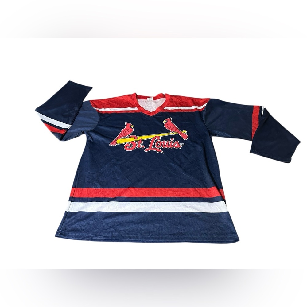 MLB St Louis Cardinals Hockey Style Jersey Sz XL